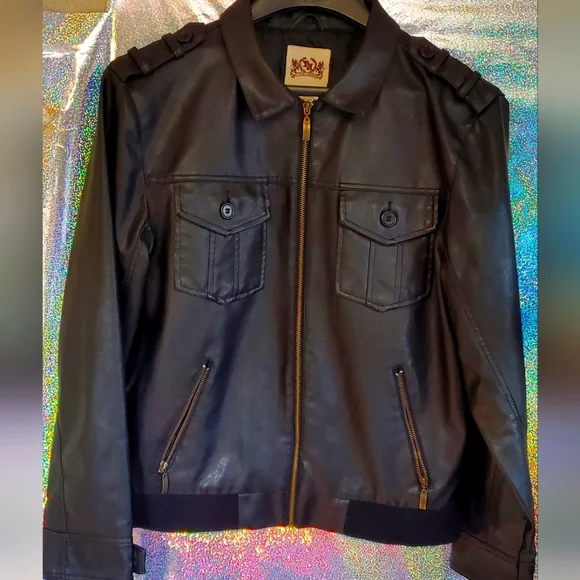 toxic hazard Jackets Coats Toxic Hazard Mens Leather Jacket